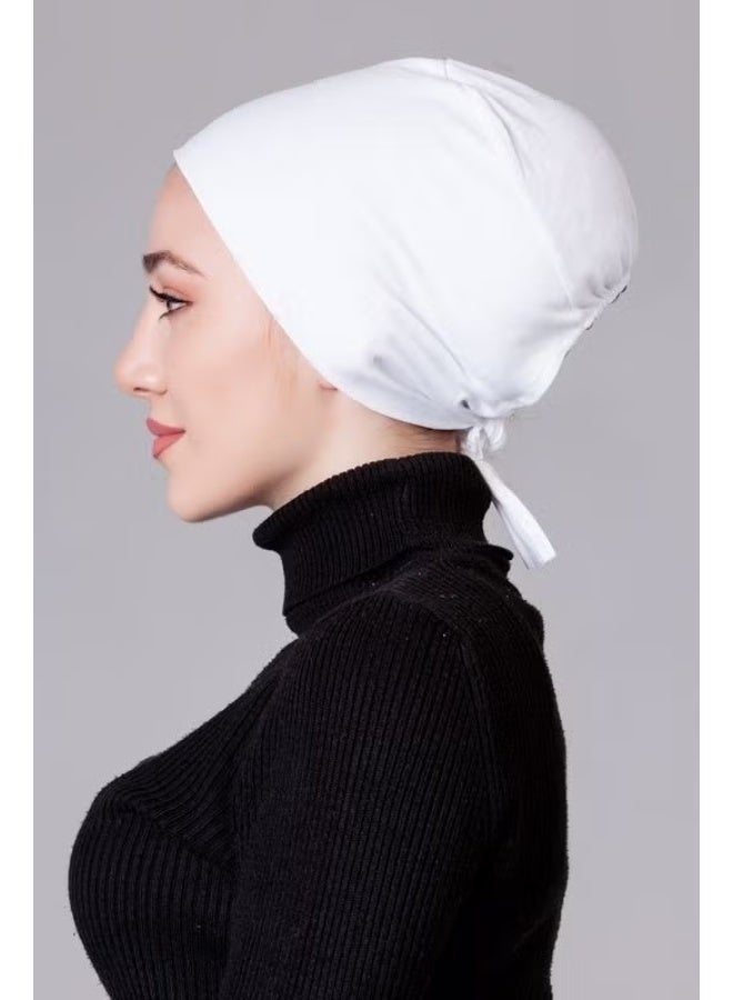 Nanak White Combed Non-Slip Bonnet - Image 3